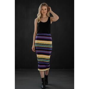 Bisou Bisou Michele Bohbot Knit Midi Tube Skirt - Size S